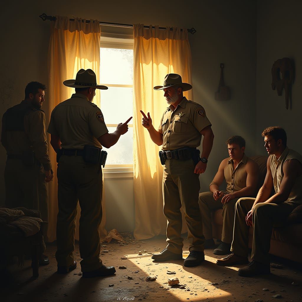 Sheriff Orders Curtains Pulled Back Revealing Sunlight