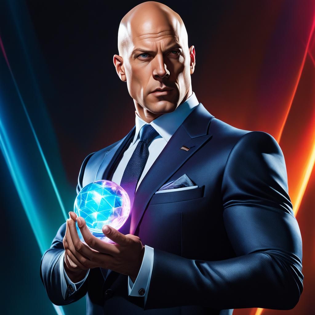 Joseph Gatt as Lex Luthor Holding Kryptonite
