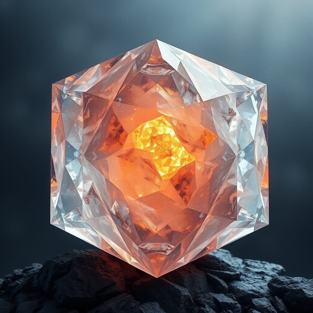 Giant Crystal Formation in Nature, Photorealistic Detail