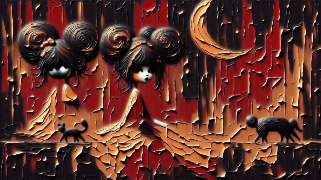 Lovely Moon child. Luunabee. Cats... Red. ...