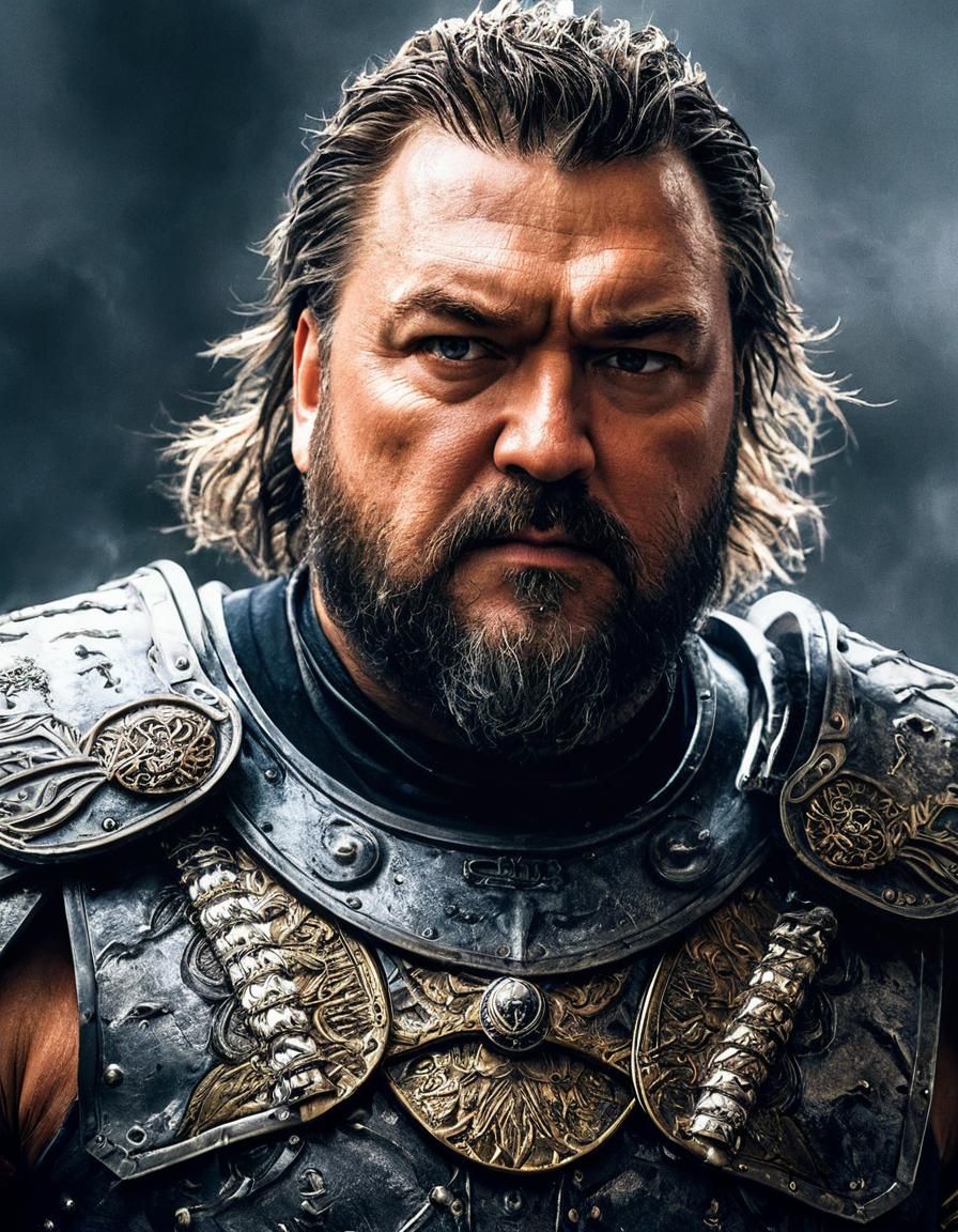 Paladin Warrior Portrait in Hyperdetailed Digital Art