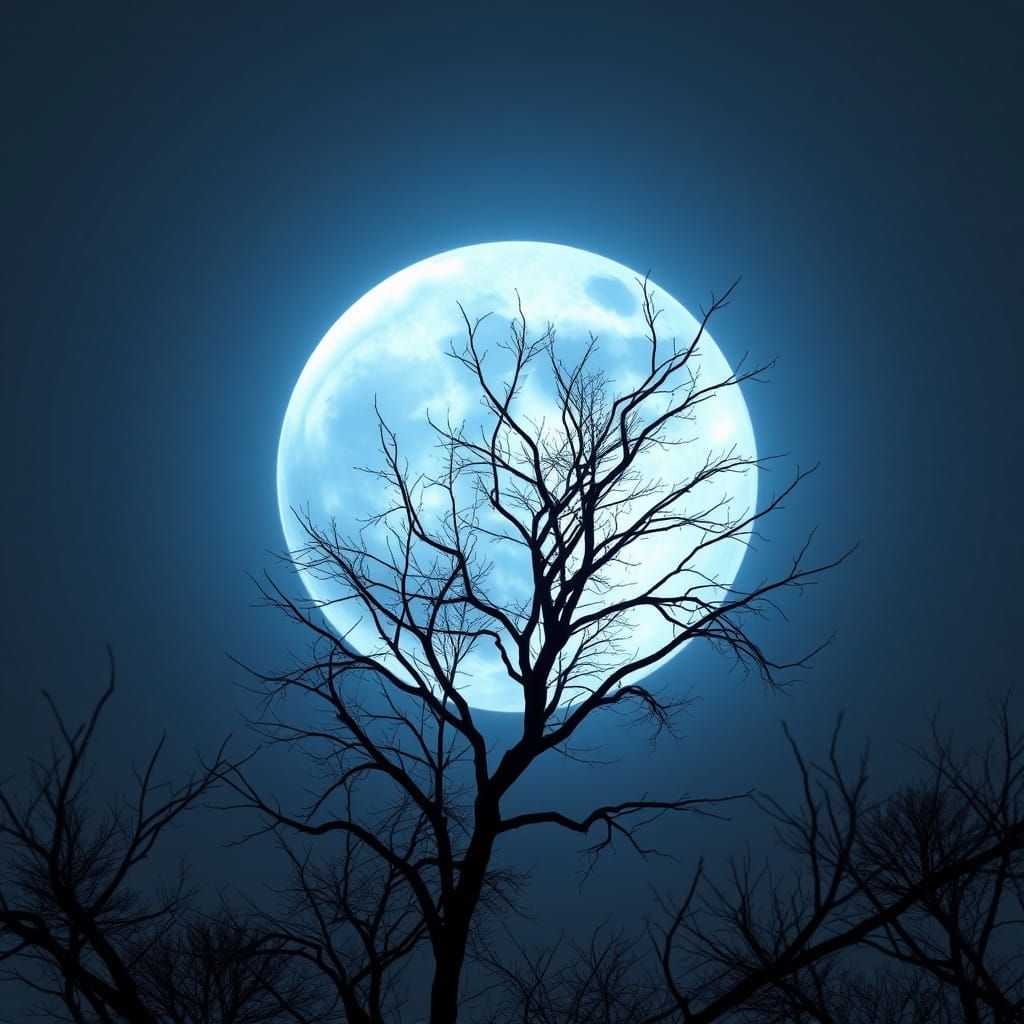 Epic Blue Moonlit Landscape in Unreal Engine 5