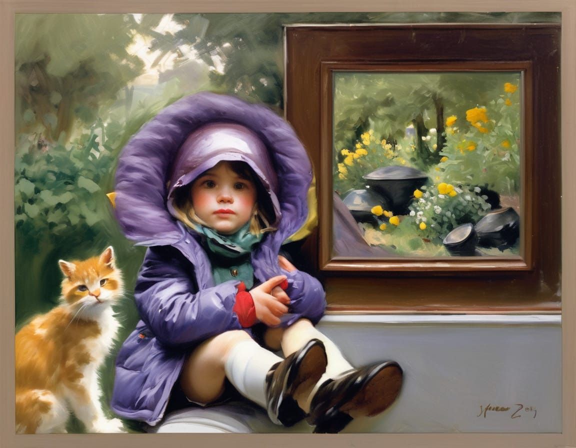 Vibrant Whimsy in an Impressionist Garden