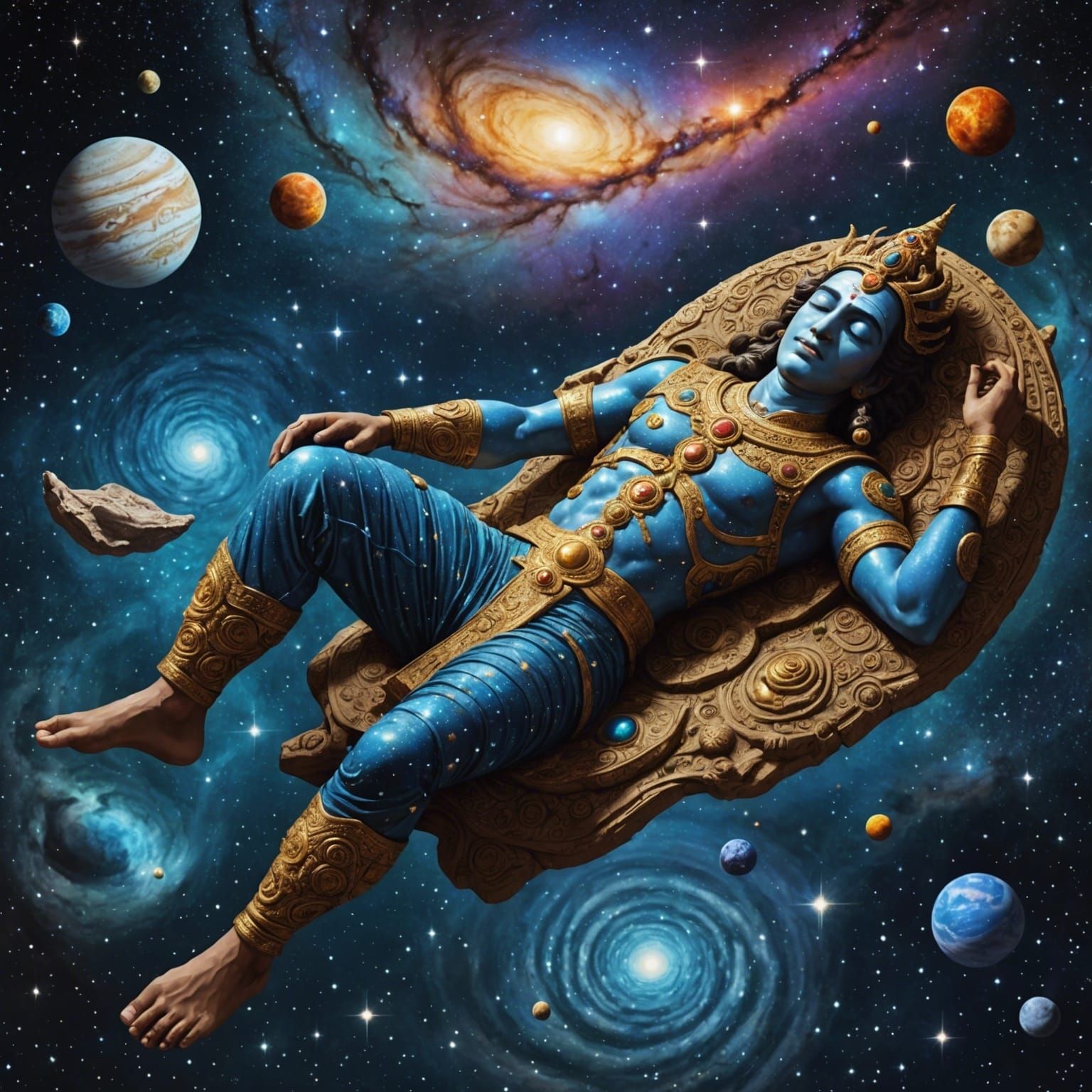 Floating through space