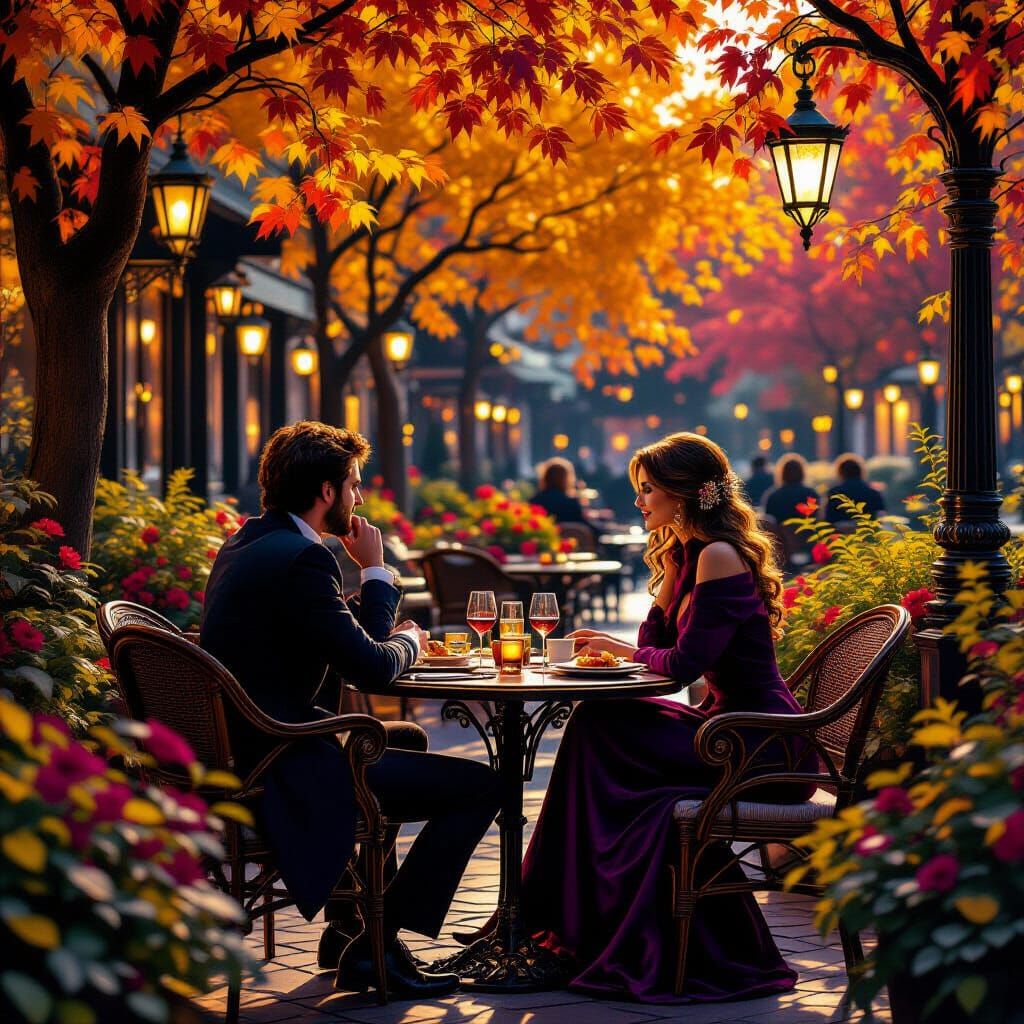 Autumn Date Night in a Dark Fantasy Restaurant