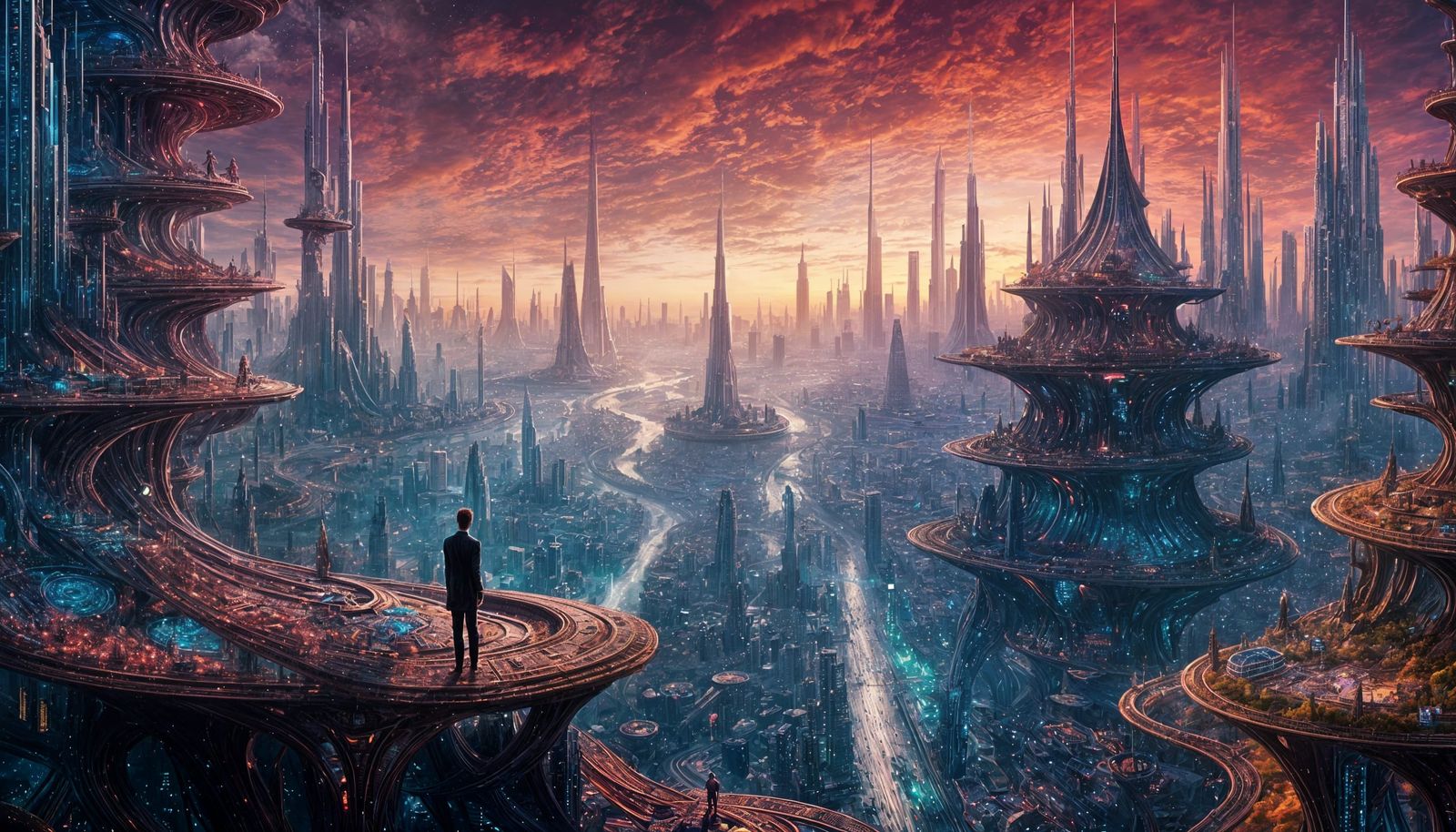 Surreal Alien Cityscape Panorama