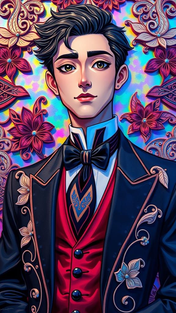 Elation Studio Ghibli expressionism poster art quilling impasto oil on canvas 3D shading shadow depth colorful elegant i...