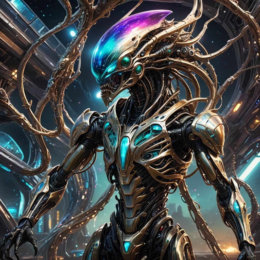 Eldritch Aliens Emerge from Organic Spaceship