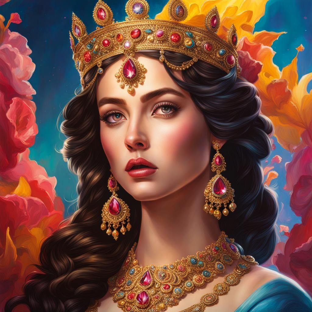 Hyperrealistic Portrait in Splash Art Style