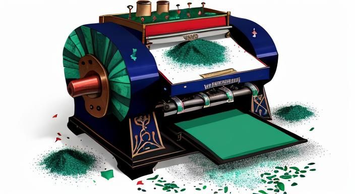 Intricate Confetti Machine in Pen and Ink