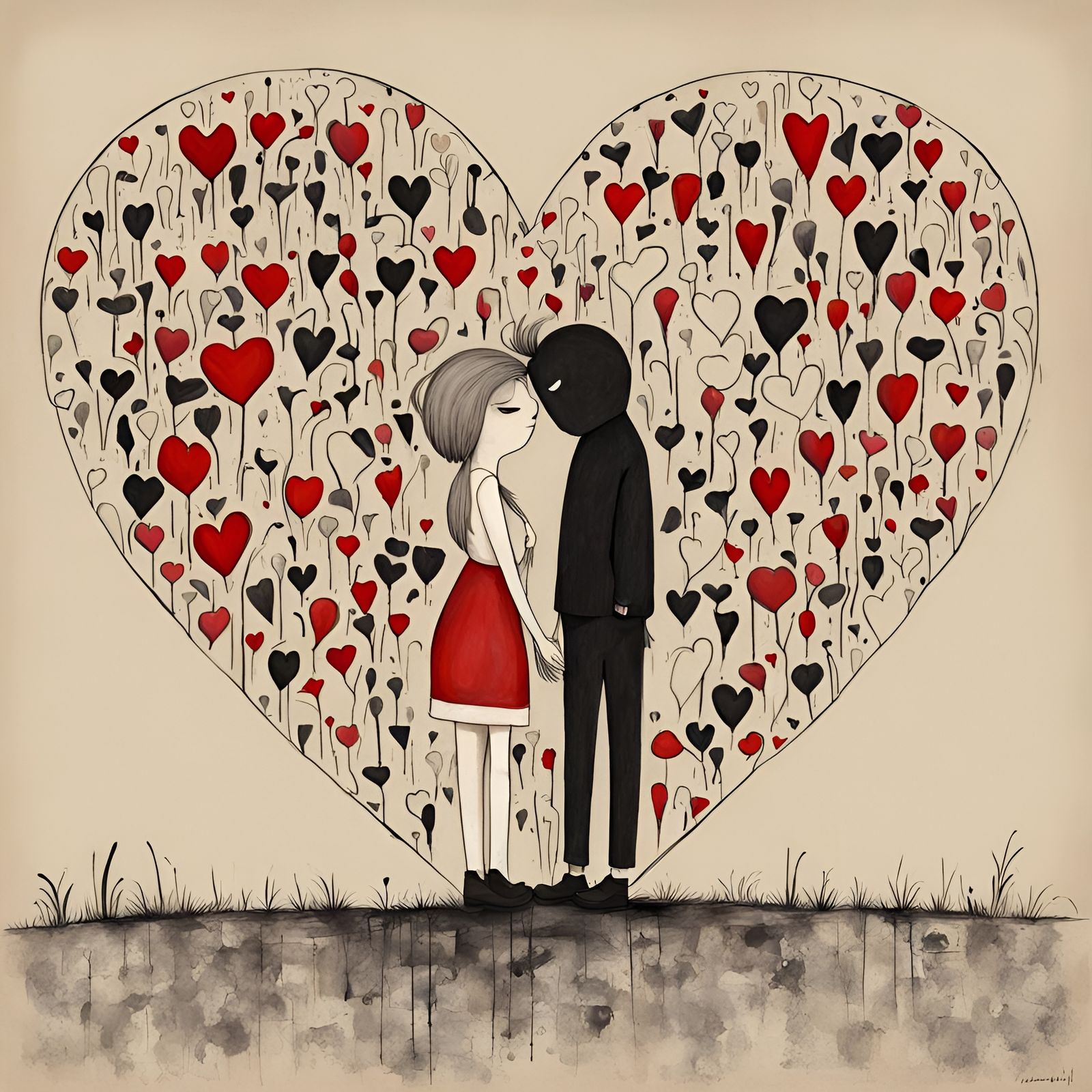 Expressive Artwork Exploring the Meaning of Love