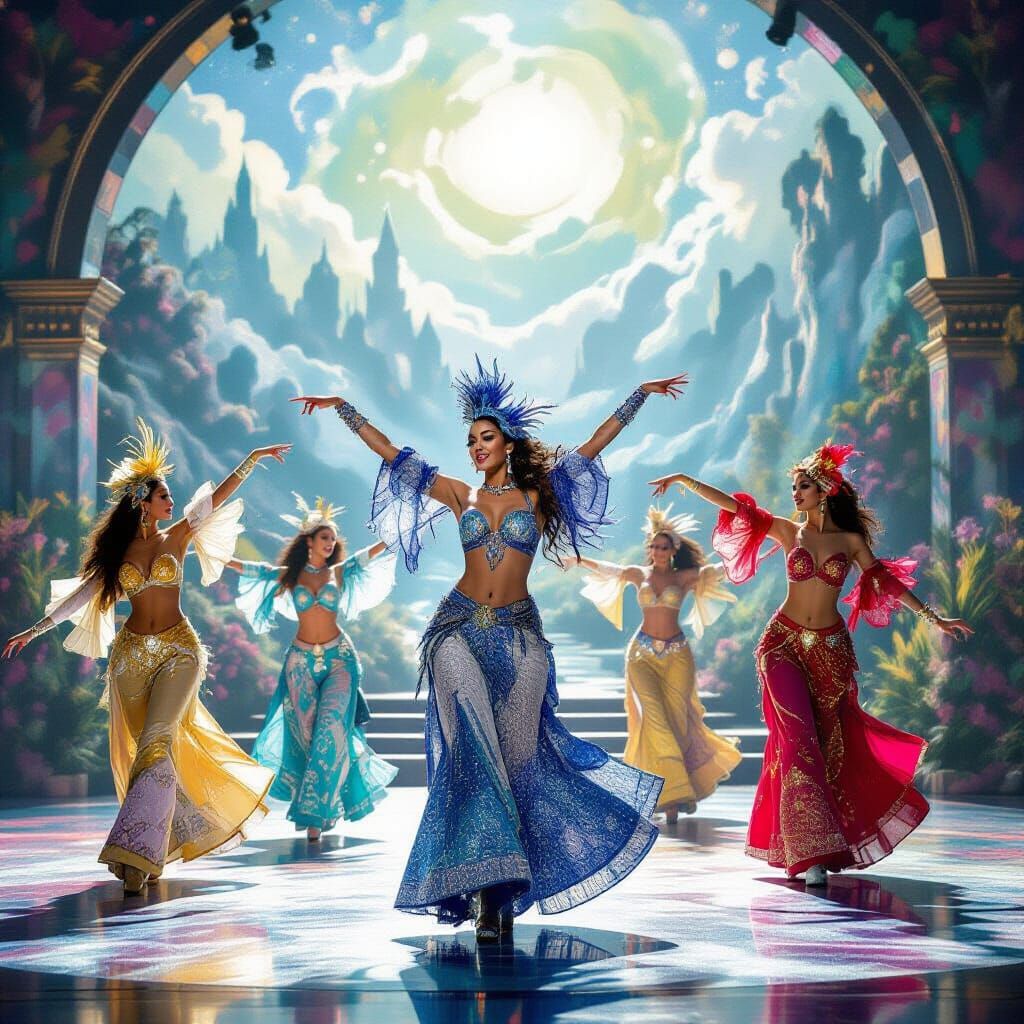 Fantasy Stage Act in Painterly Style