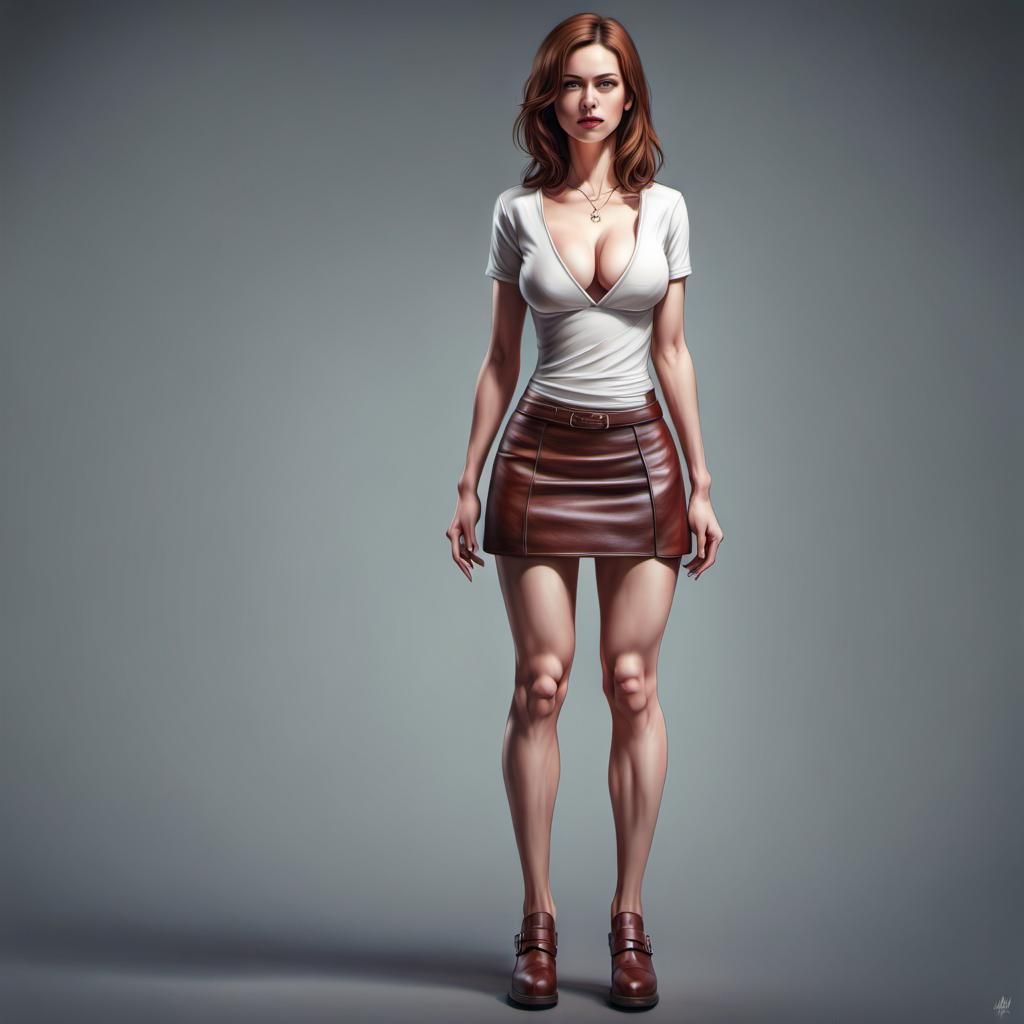 Hyperrealistic Full Body Portrait of a Woman