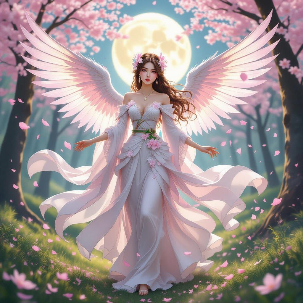 Eternal Blossom Princess in Art Nouveau Style