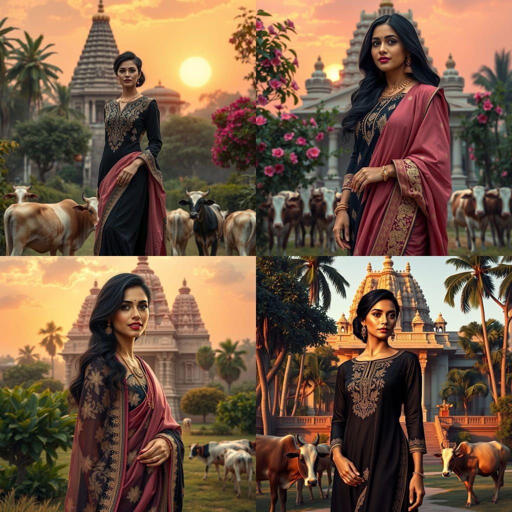 Elegant Indian Business Woman in Traditional Salwar Kameez w...