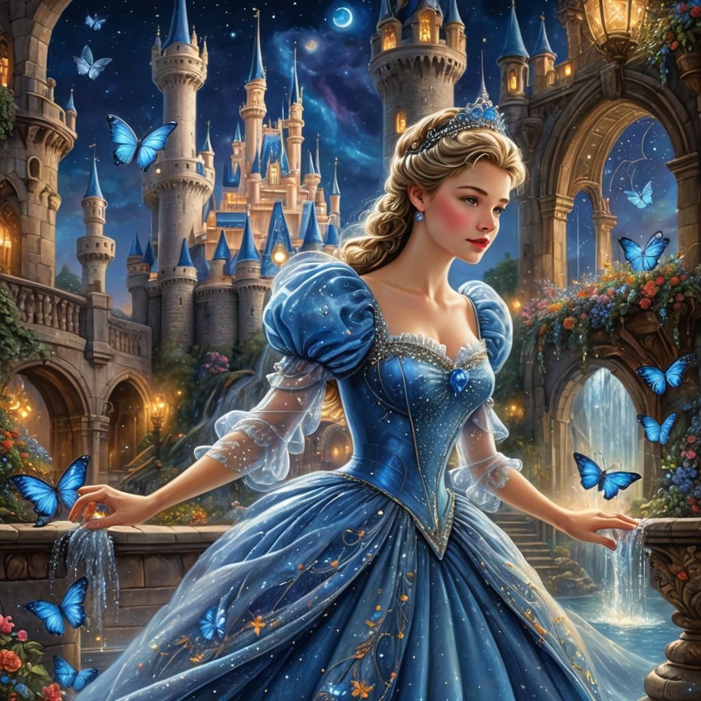 Cinderella's Magical Transformation: A Digital Masterpiece