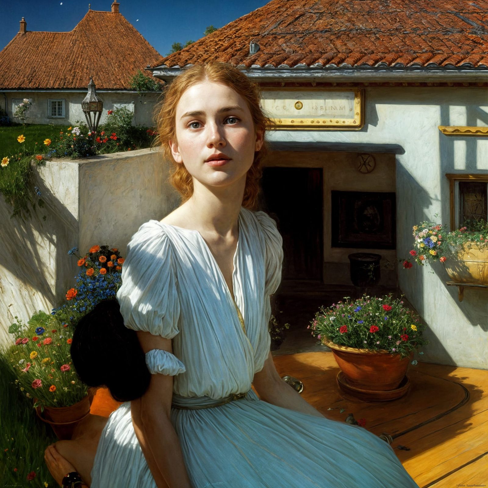 Zero Sum Game: Hyperreal Art Nouveau Painting