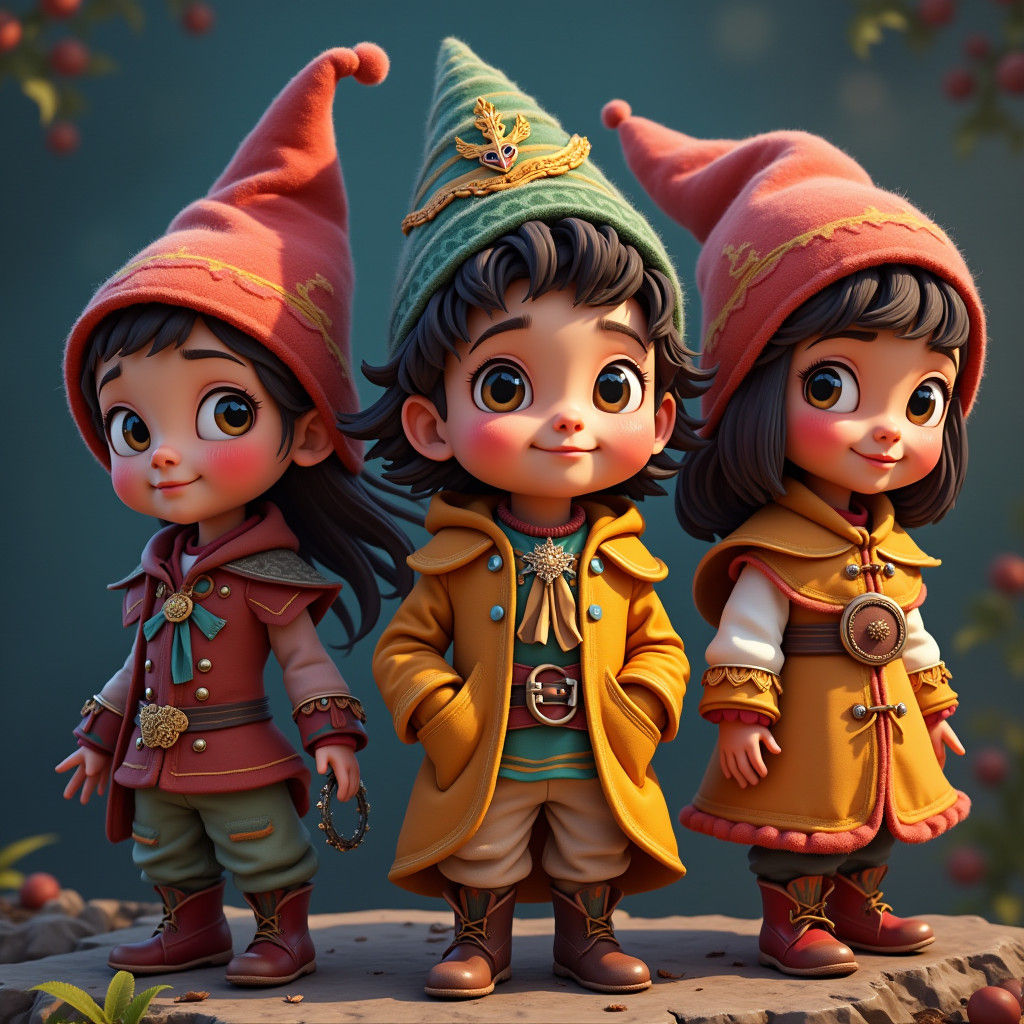 Fantasy Children Avatars in Vector Art Style