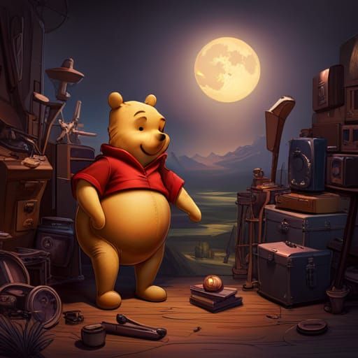 Dark Fantasy Winnie the Pooh Concept Art