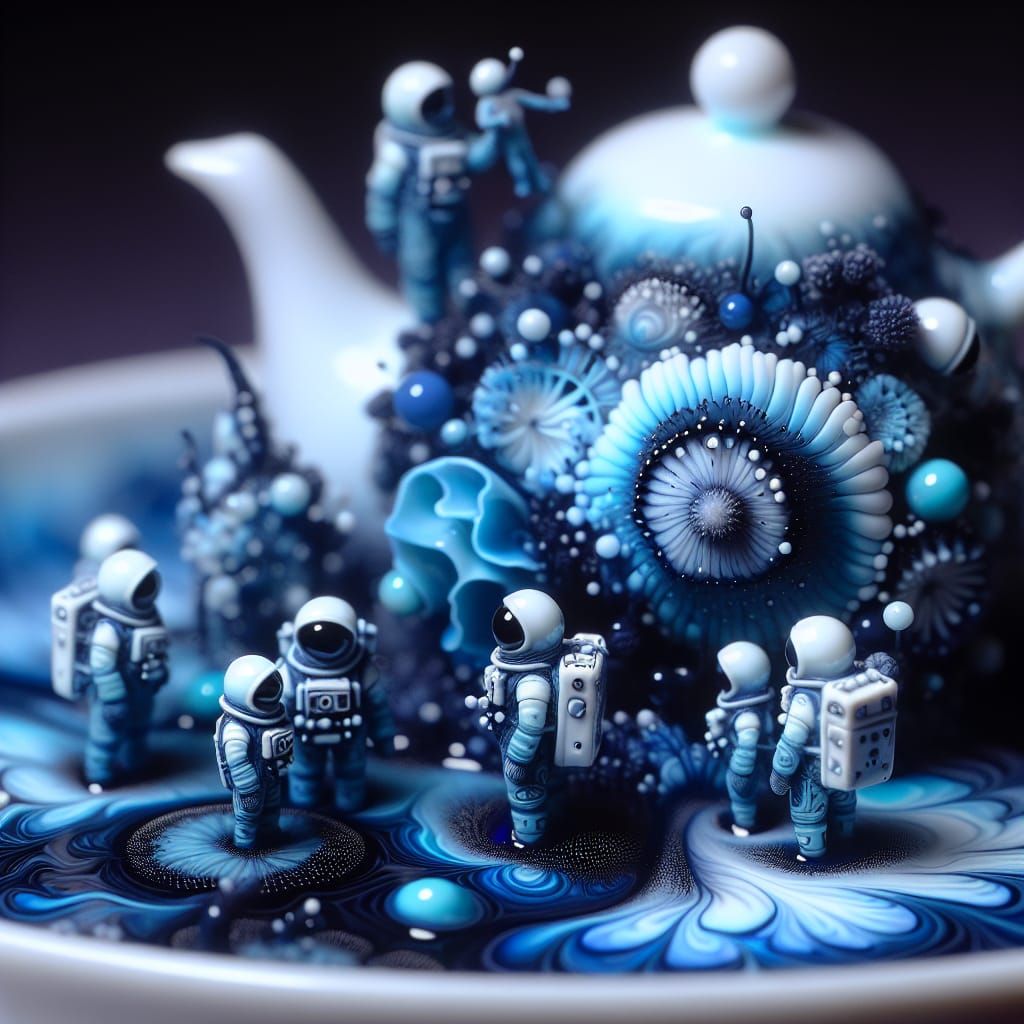 Phthalo Space Cadet Cornflowerwhiteblackfield Indigo Scuzzle...