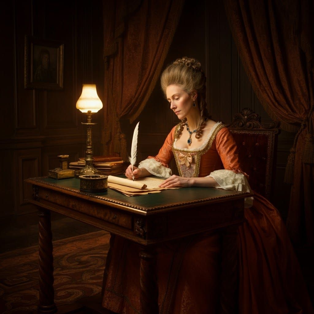 18th Century Lady at Desk, Dutch Masters Style