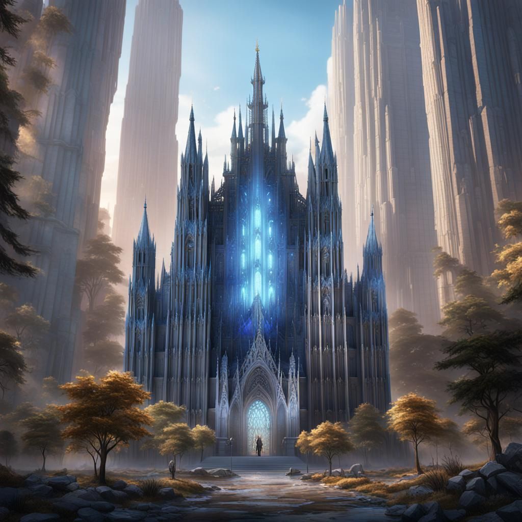 Crystal Cathedral: Detailed Matte Painting