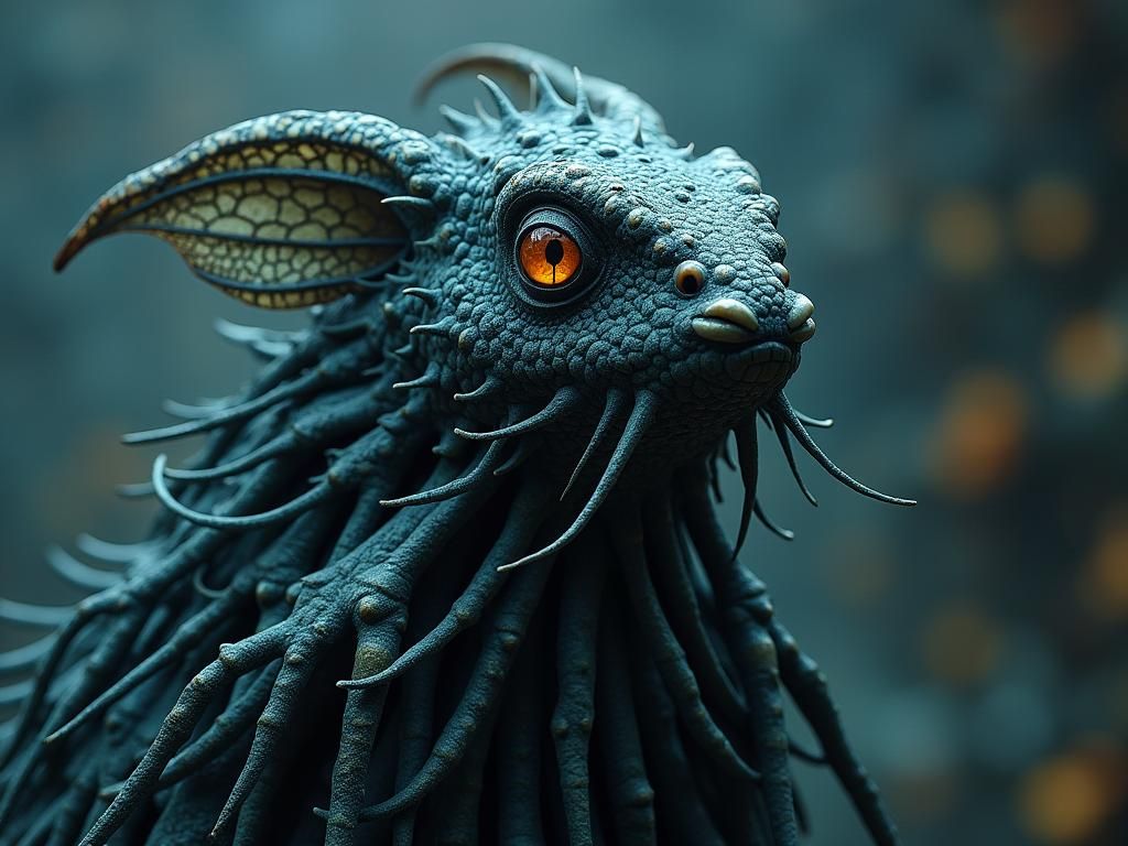 Abstract Artifacts in Protopunk Industrial Gothic Style