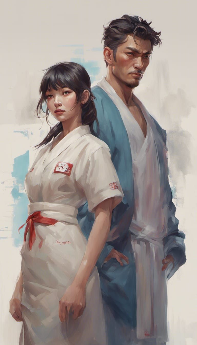 Japanese Nurse and Vietnamese Model Watching a Movie