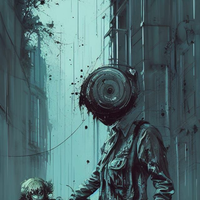 Terrifying Security Concept Art in Horror Style