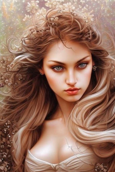 Detailed Wind Fairy in HDR Sci-Fi Style