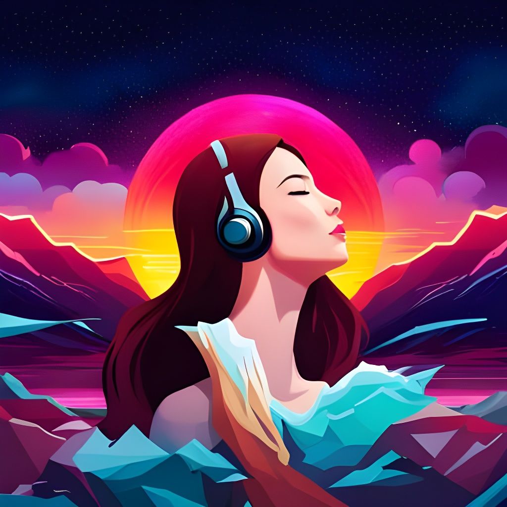 Cosmic Girl: A Mental Wellbeing Illustration