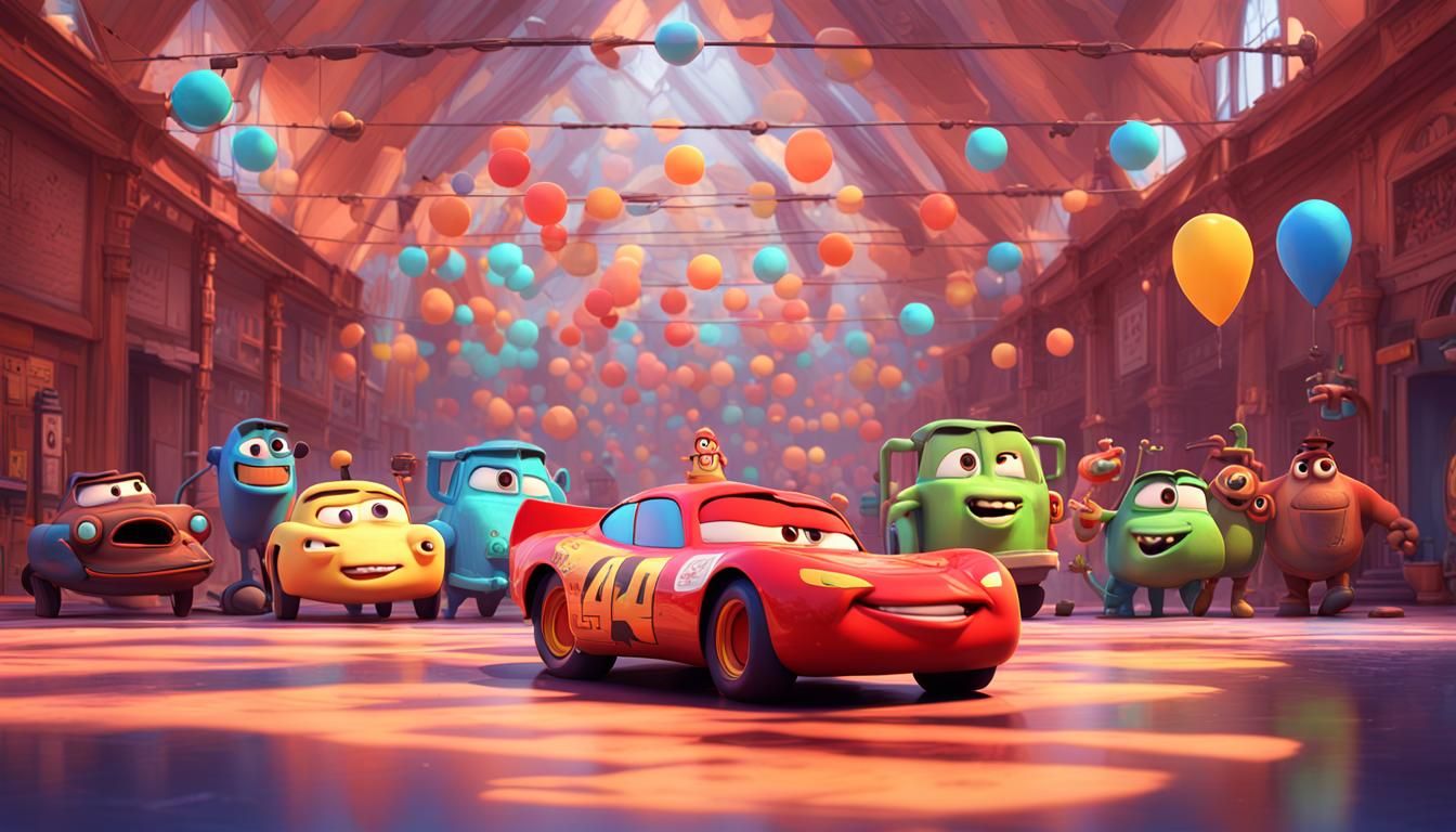 Colorful 3D Art in Pixar Style