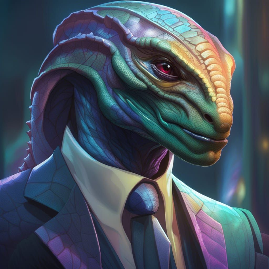 Reptilian Shapeshifter Portrait in Unreal Engine 5