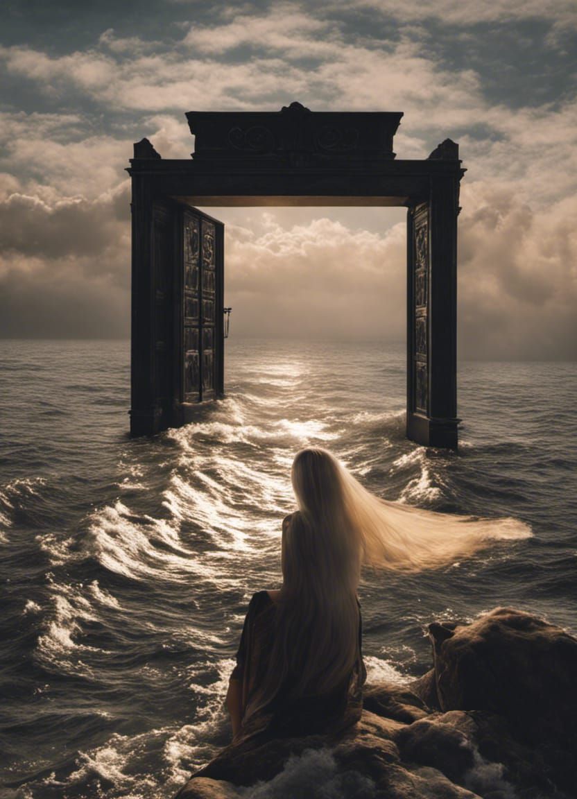 Reaching Hands Over Water: Photorealistic Image