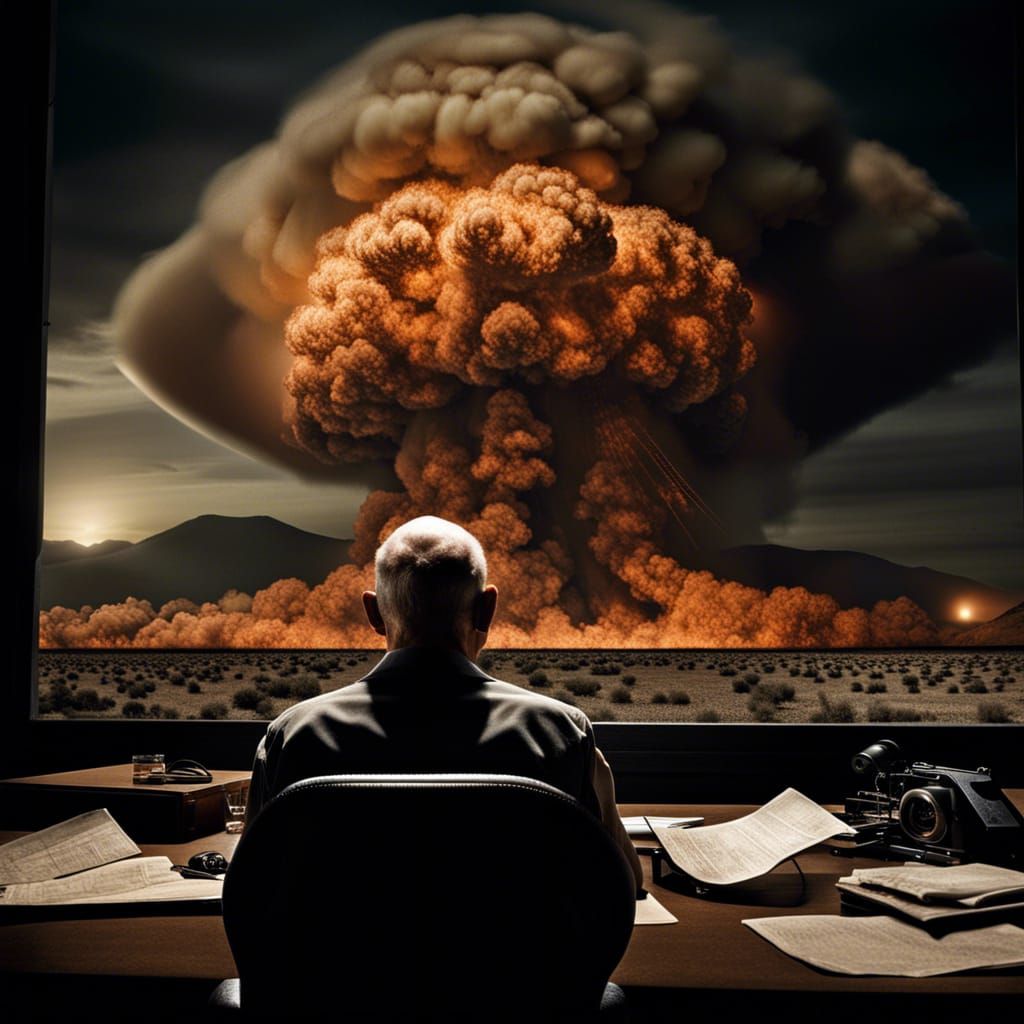 Hyperrealistic Nuclear Test Scene with Moody Lighting