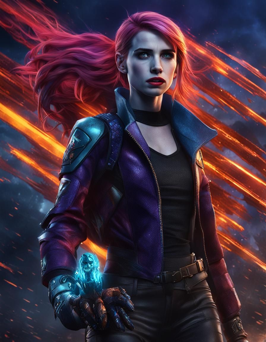Emma Roberts as Jinx: Cinematic Supervillain Concept Art