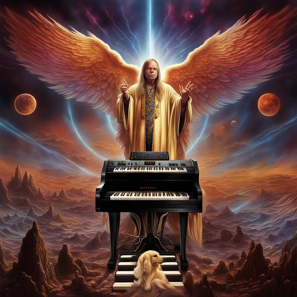Rick Wakeman as an Archangel of Music