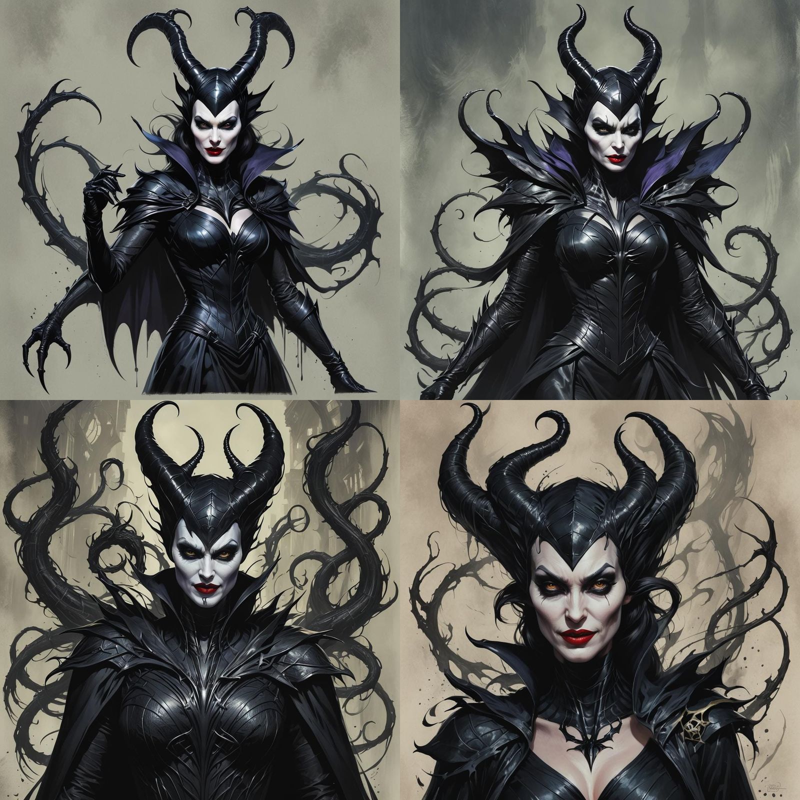 Sinister Maleficent Venom Fusion by Greg Rutkowski