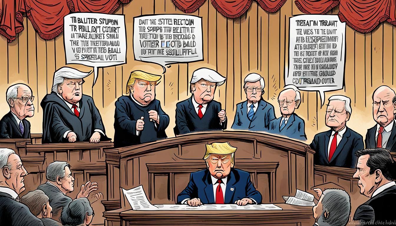 Supreme Court Weighs Trump Ballot Effort: Editorial Cartoon