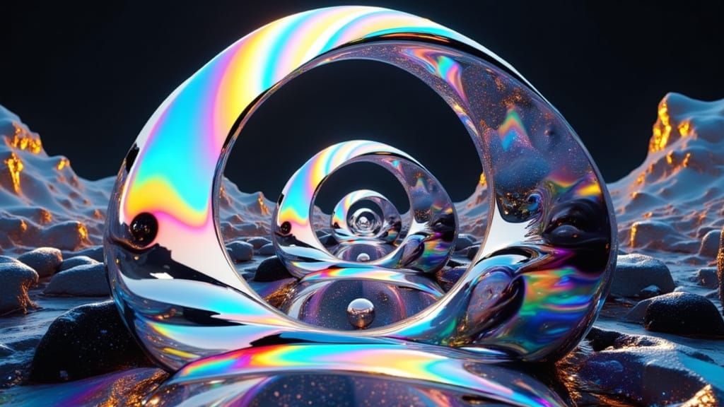 Surreal Fractal Klein Bottle Art