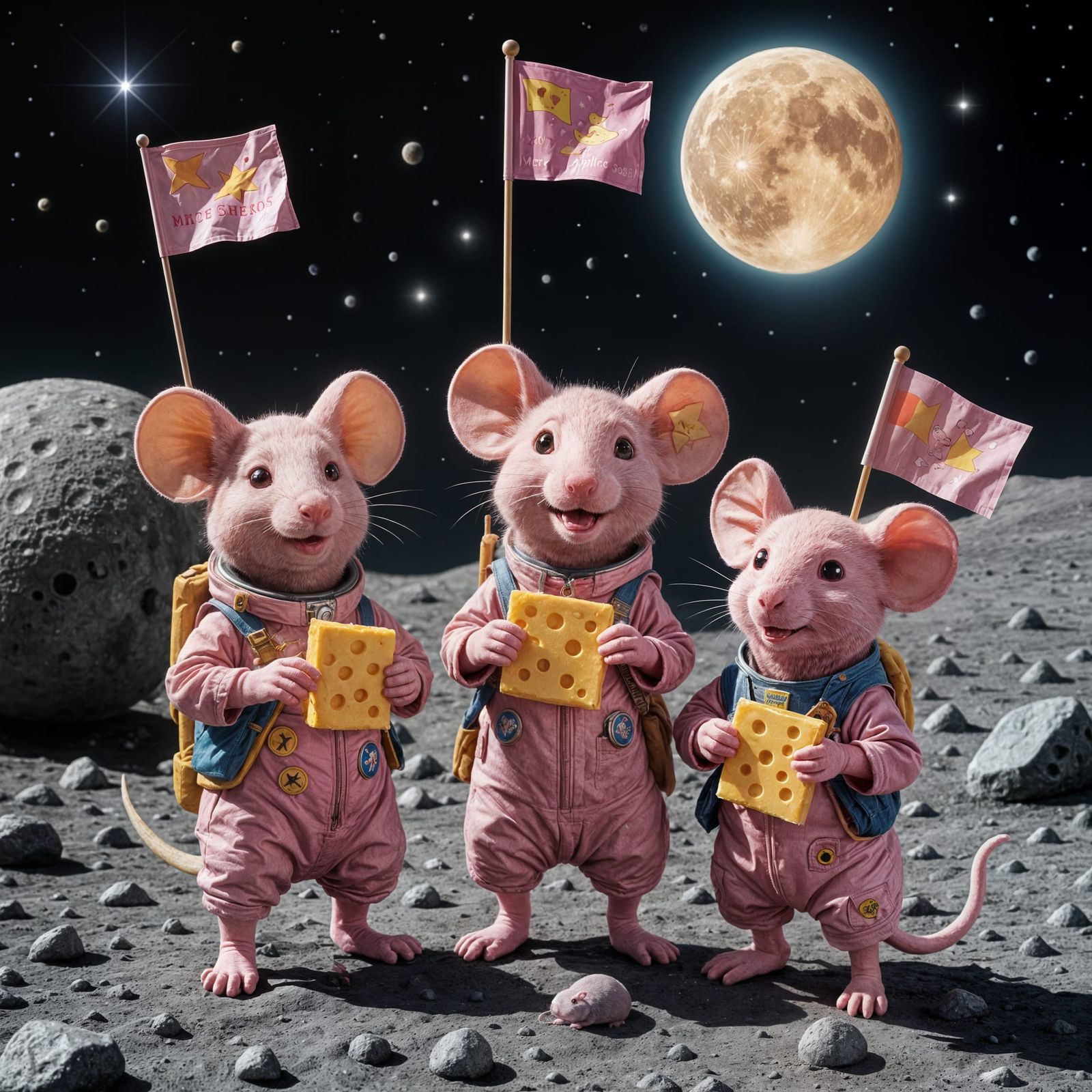 Hyper Realistic Clanger Mice Celebrate Cheese Discovery on t...