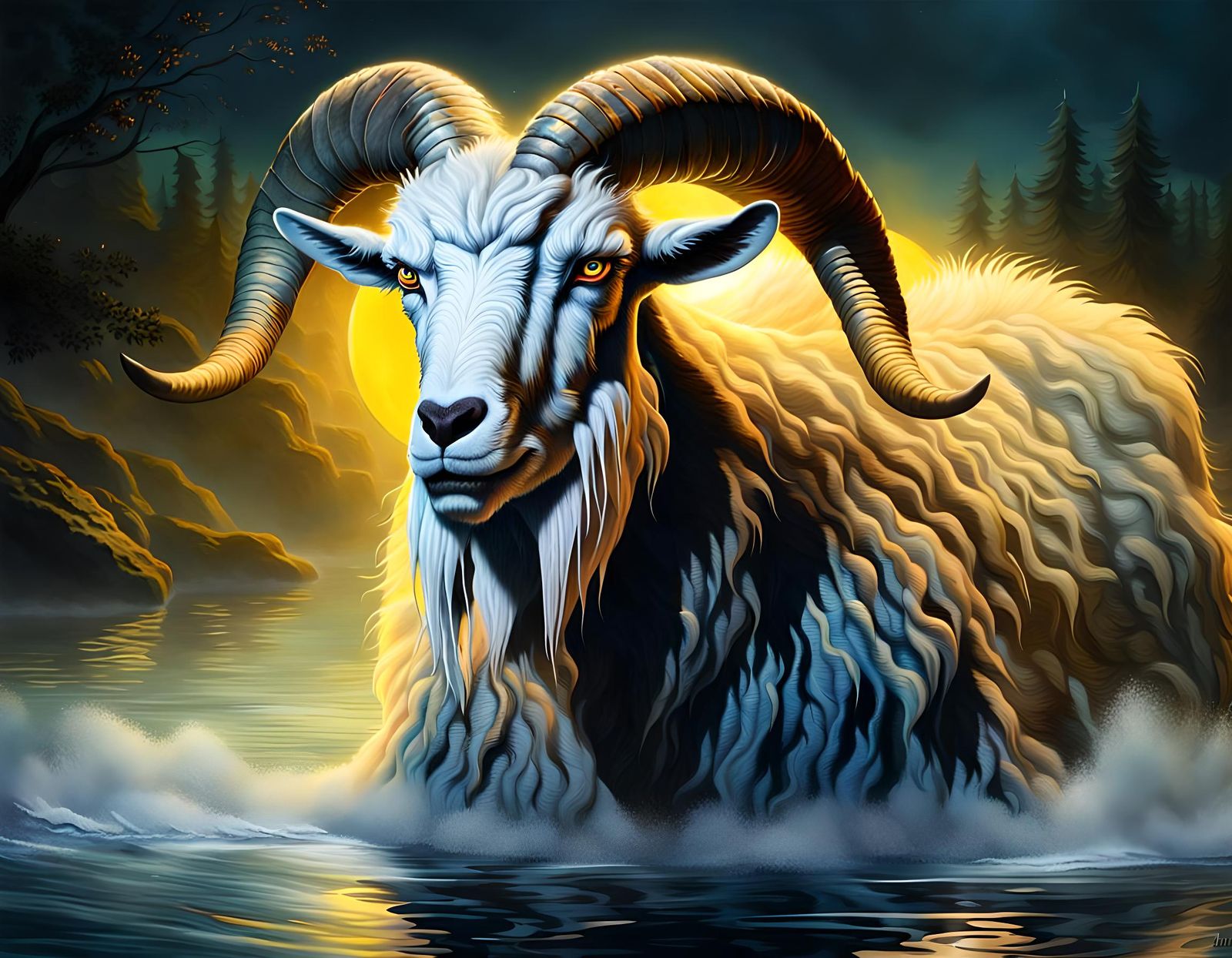 Lake Worth Monster Emerges in Moonlit Scene