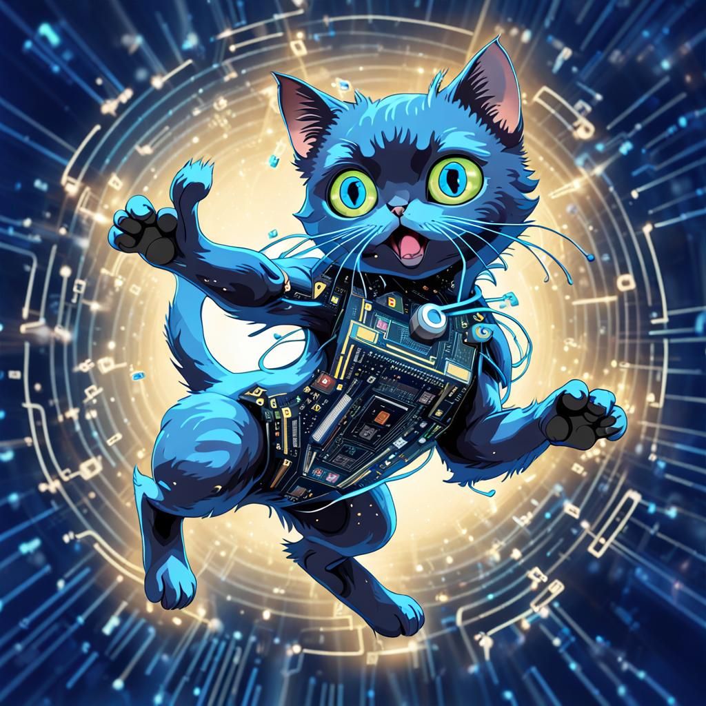 Cat in cyberspace