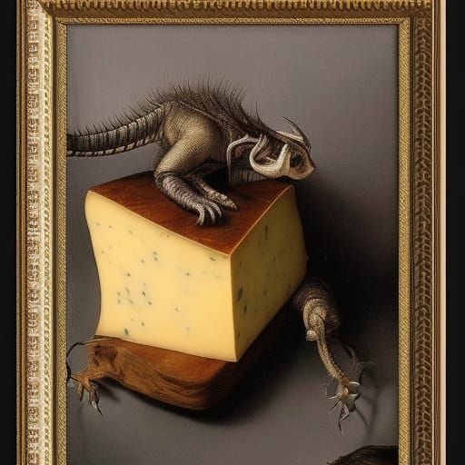 Baroque Still Life with Cheese and Ticket