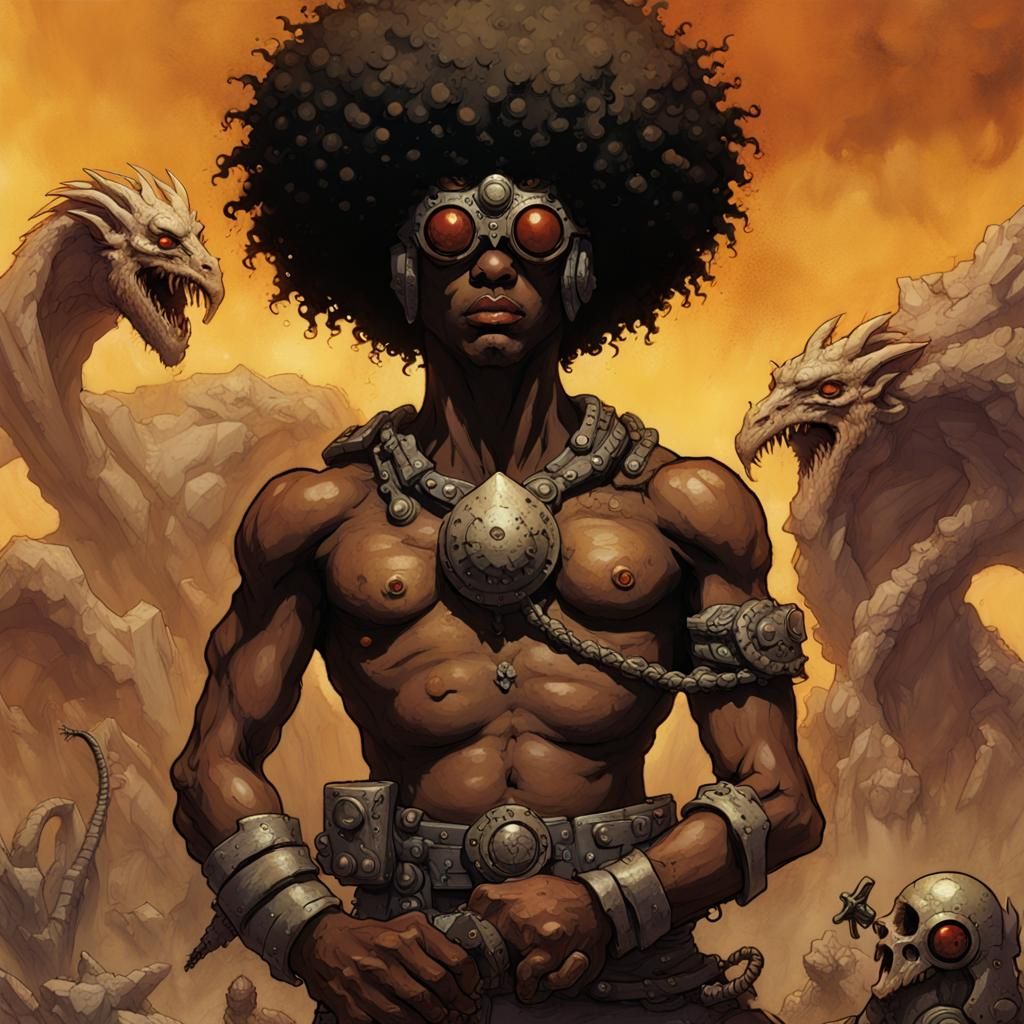 Darksun afro half giant prion duegens and dragons 3.5 Gerald...