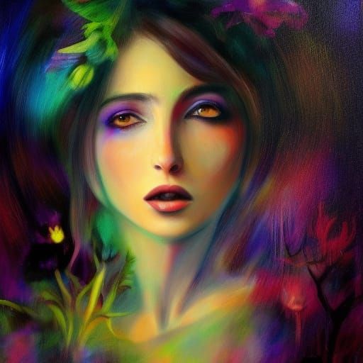 Kate Bush Painted with Impressionistic Brushstrokes