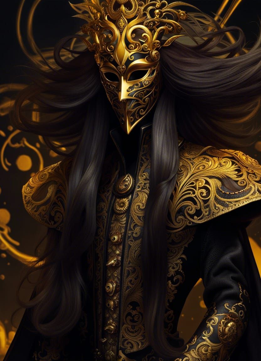 Mysterious Masquerade King with Elaborate Mask