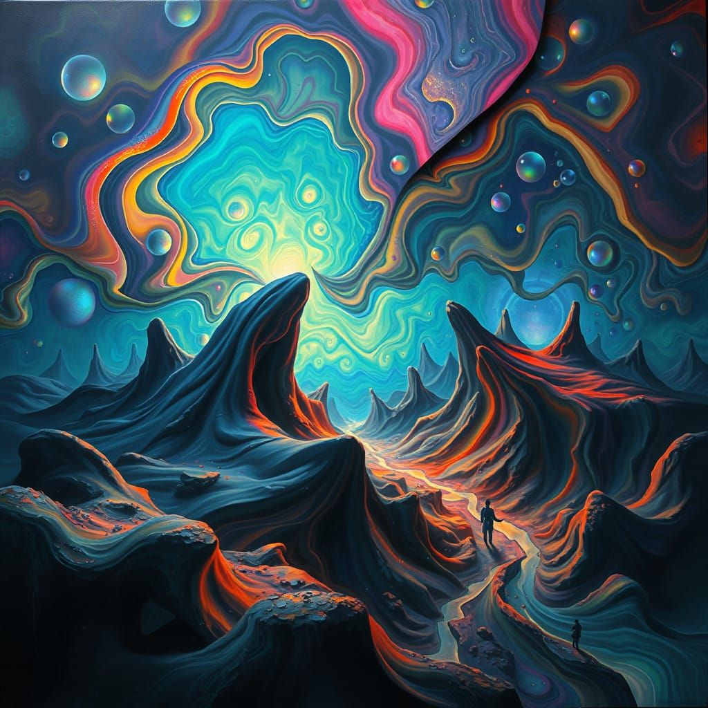 Dreamlike Vortex in Ethereal Landscape