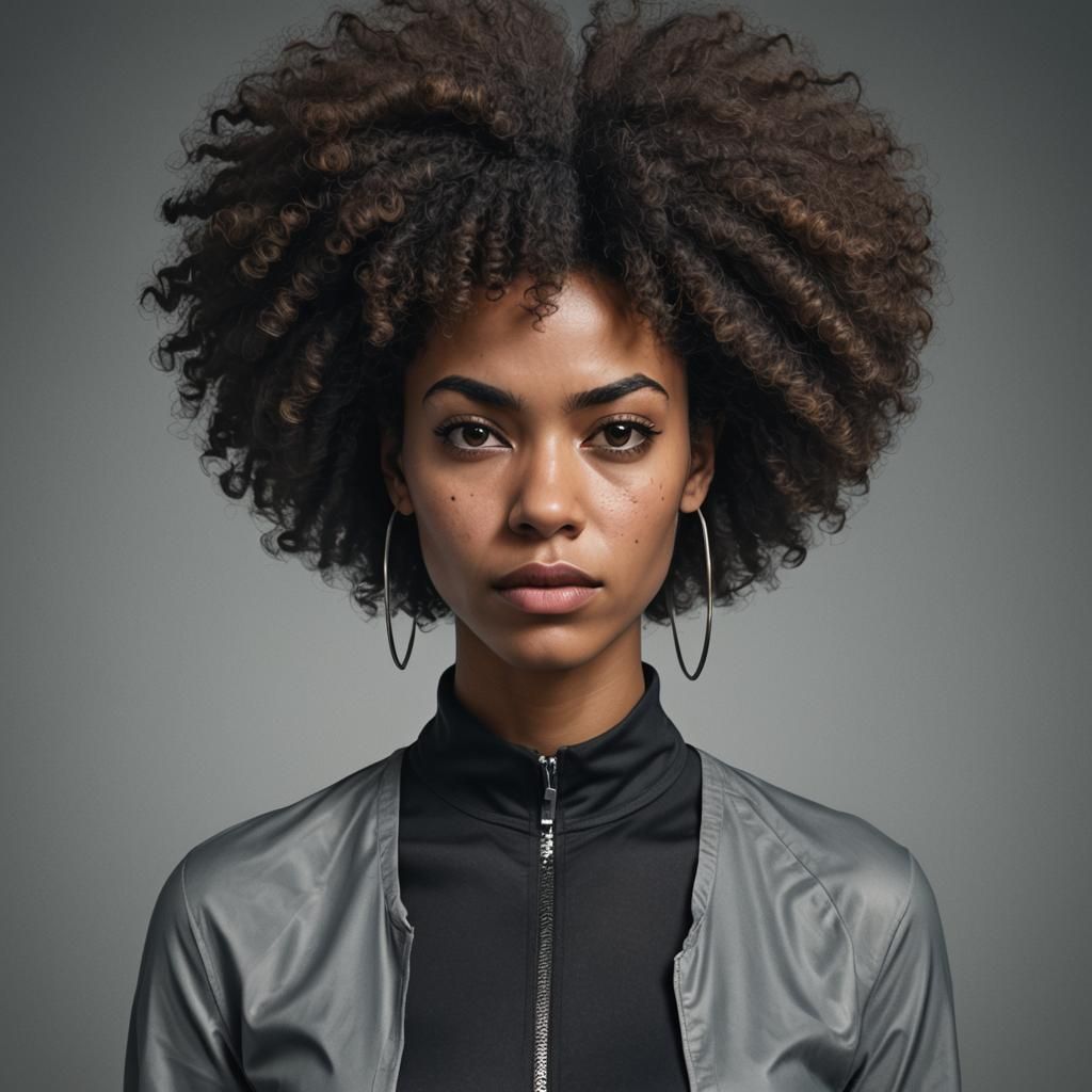 Hyperrealistic Portrait of a Telekinetic Young Woman