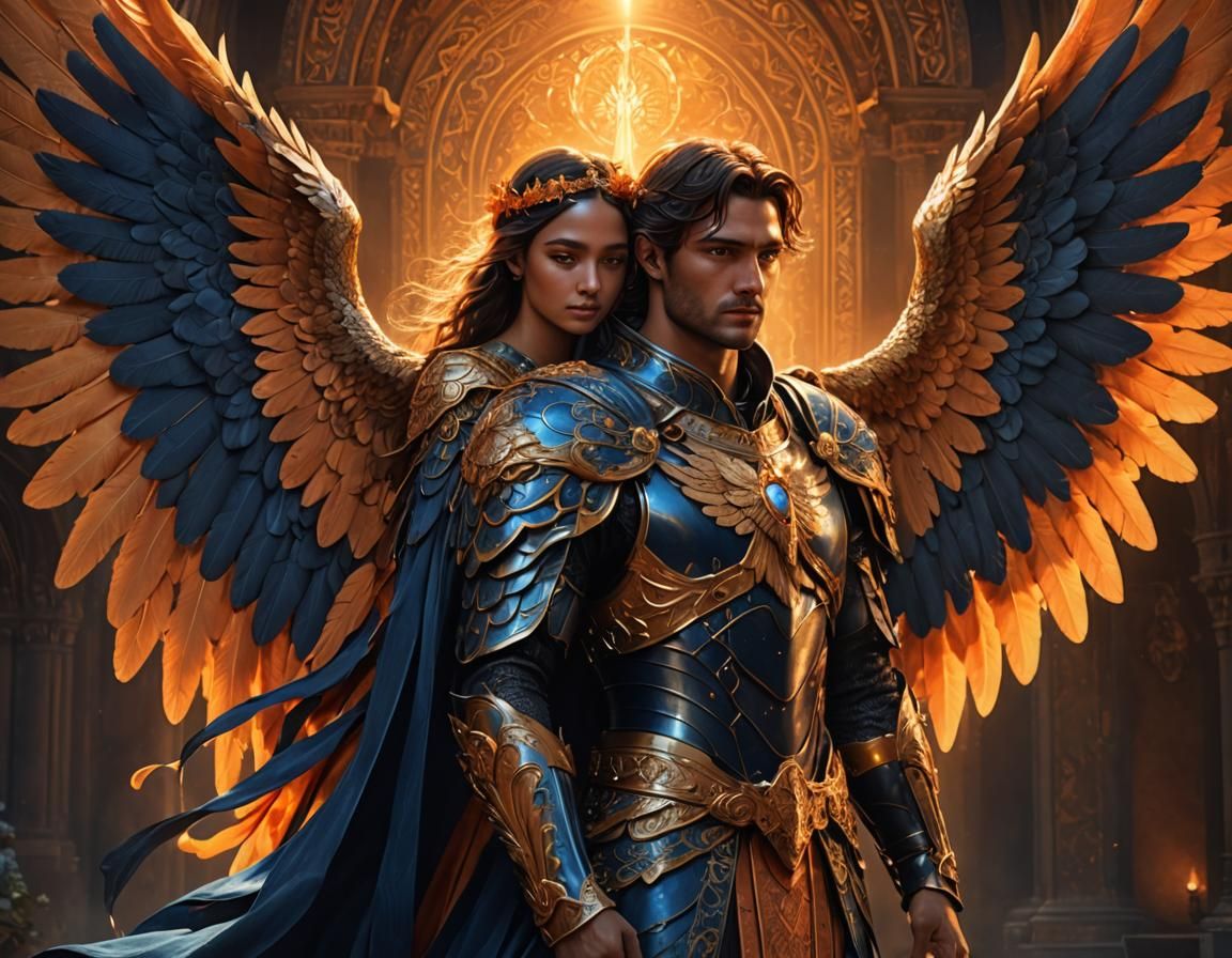 Ethereal Embrace in Radiant Light